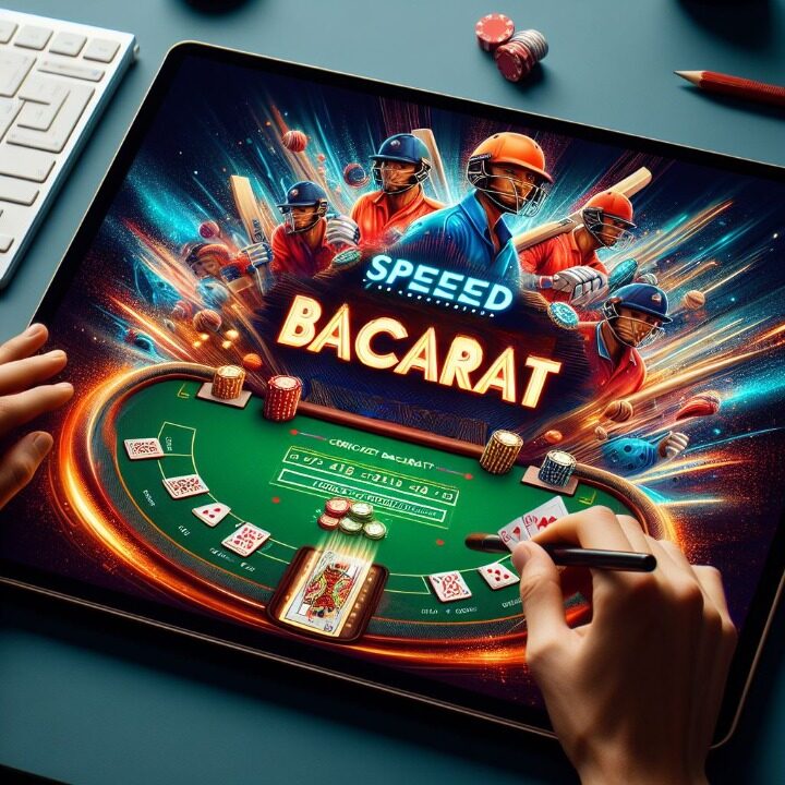 Speed Cricket Baccarat is an innovative variation of the traditional Baccarat game, uniquely blending the fast-paced excitement of cricket